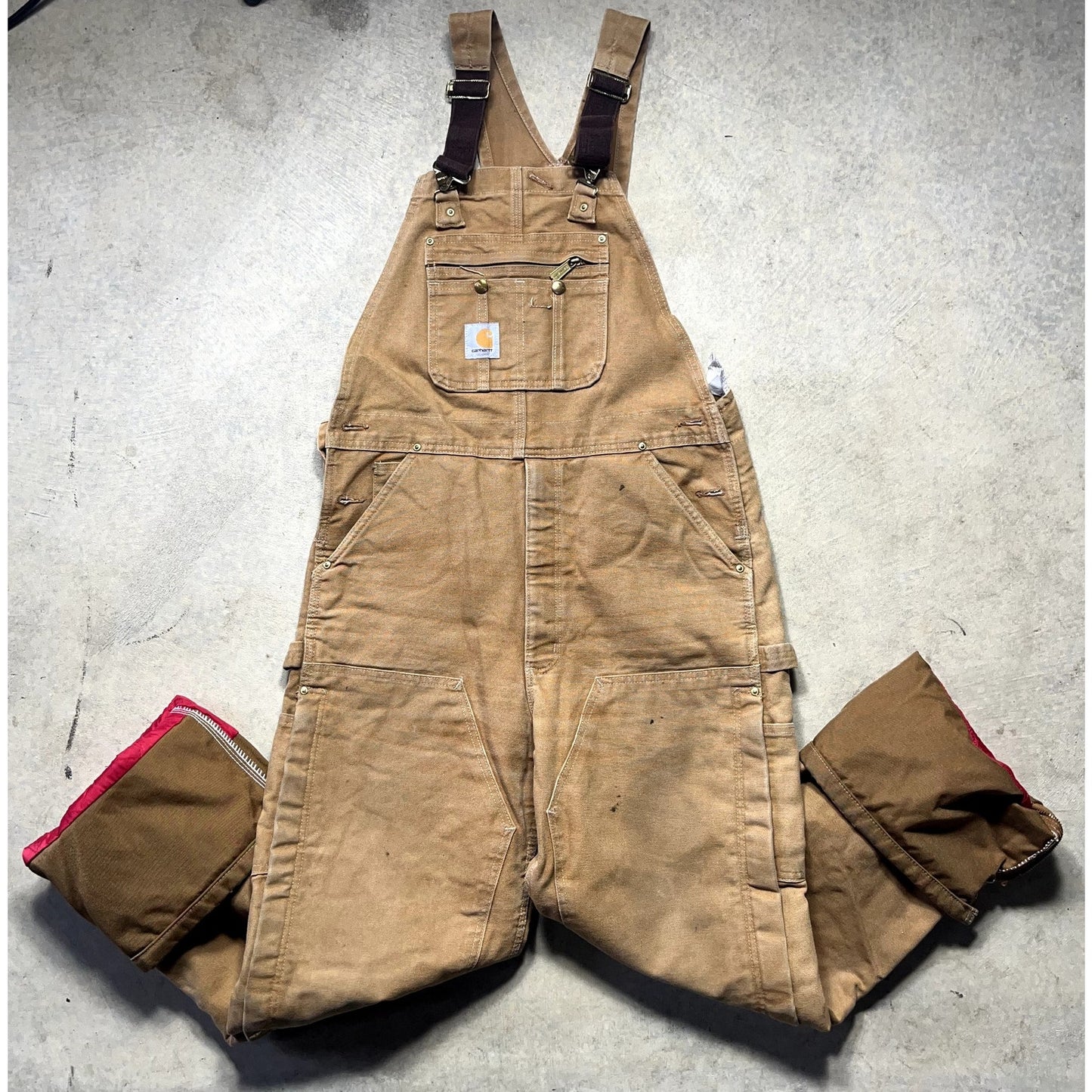Carhart Insulated Double Knee Overalls Size 44