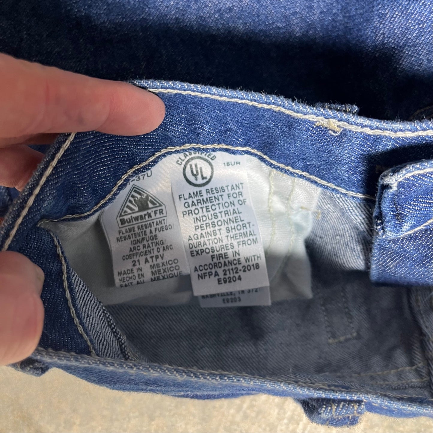 Bulwark Fire Resistant Pants, 34X32 Baggy Fit