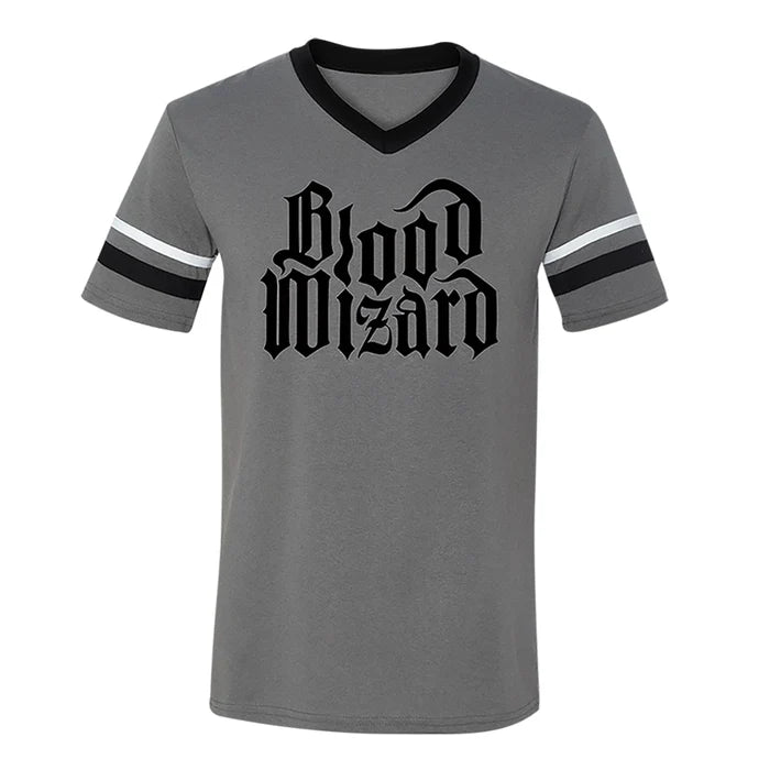 Blood Wizard Strip Sleeve Logo T-Shirt Graphite