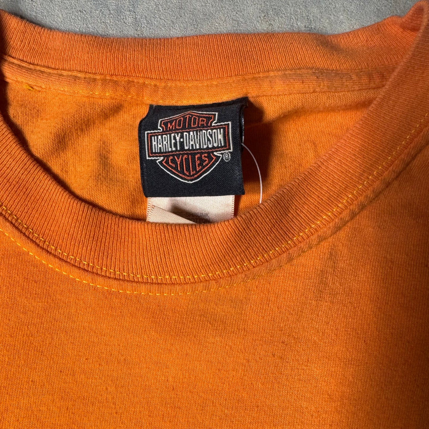 Vintage Orange Harley-Davidson Graphic T-Shirt XL