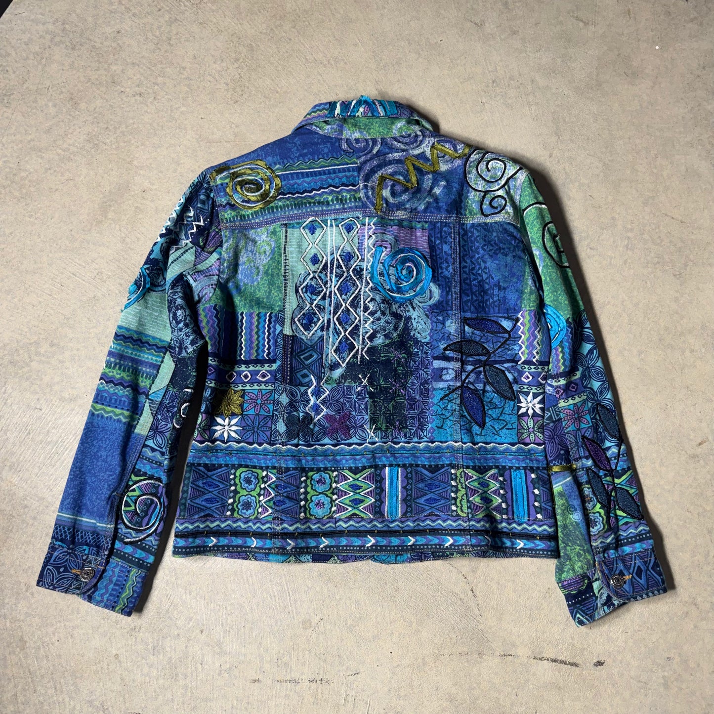 Chico's Mixed Artisan Denim Jacket Small