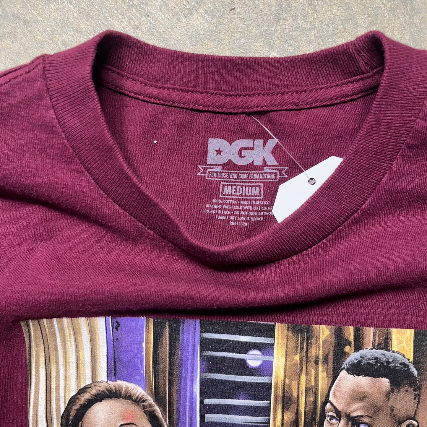 DGK Friday Burgundy T-shirt Medium