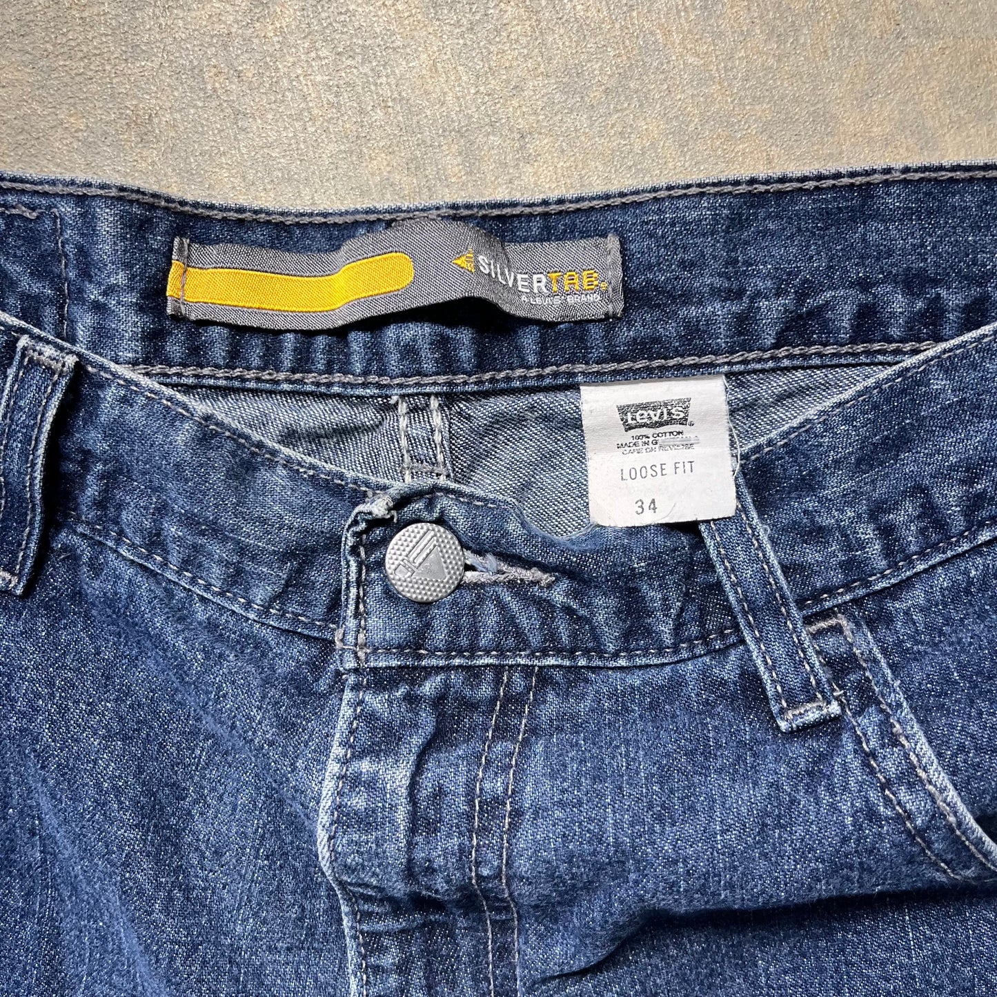 Levi's Blue Silvertab Jeans shorts/jorts Size 34