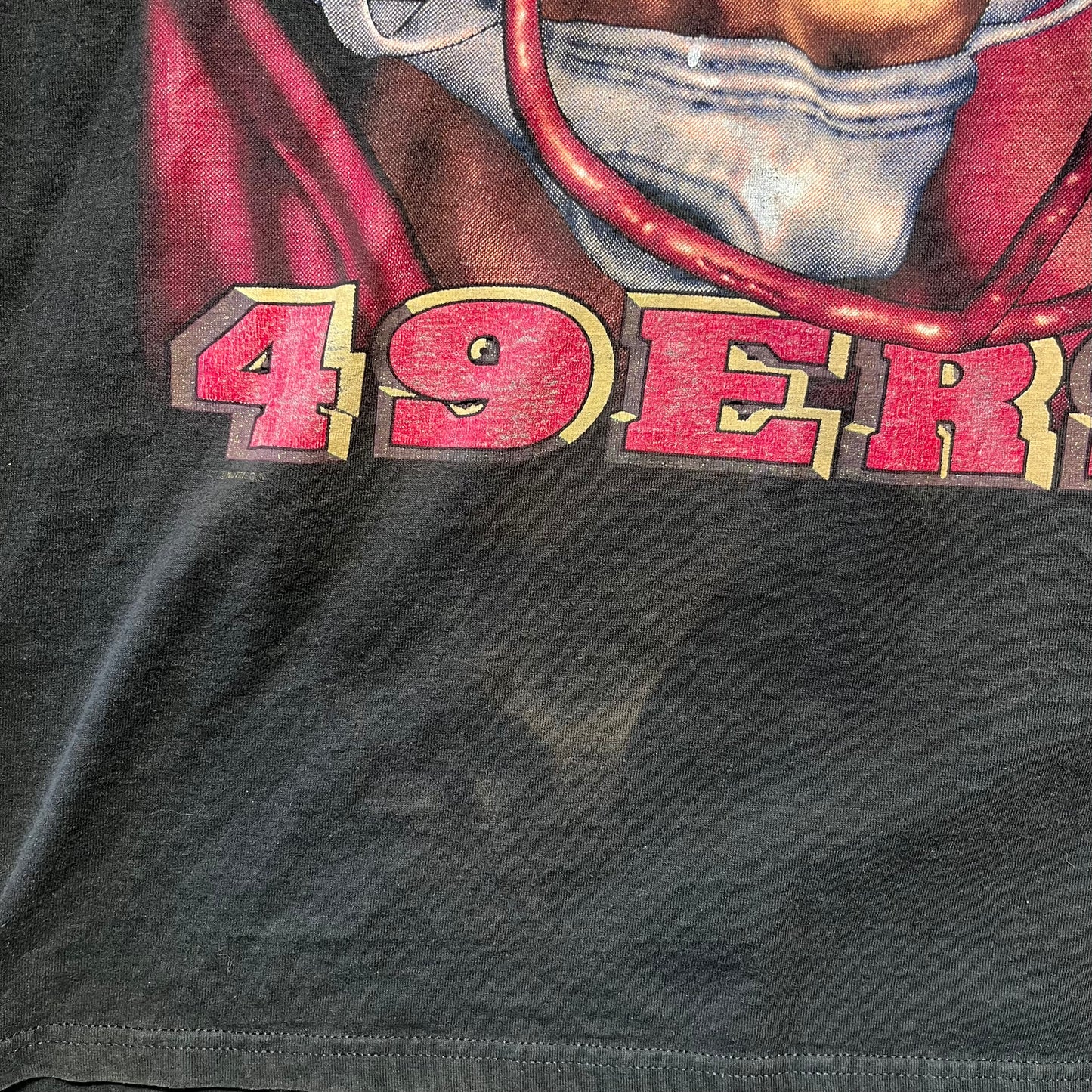 Vintage 49ers Lee Sport Black T-Shirt XL NFL 90s