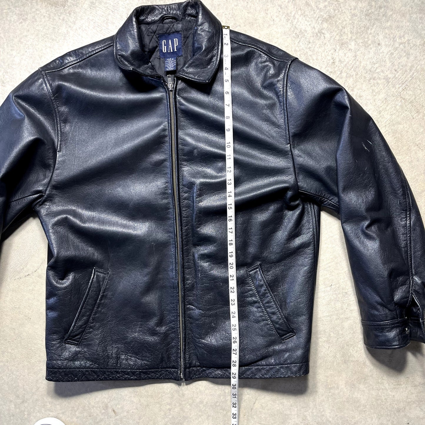 Vintage Gap Leather Jacket Men's Large