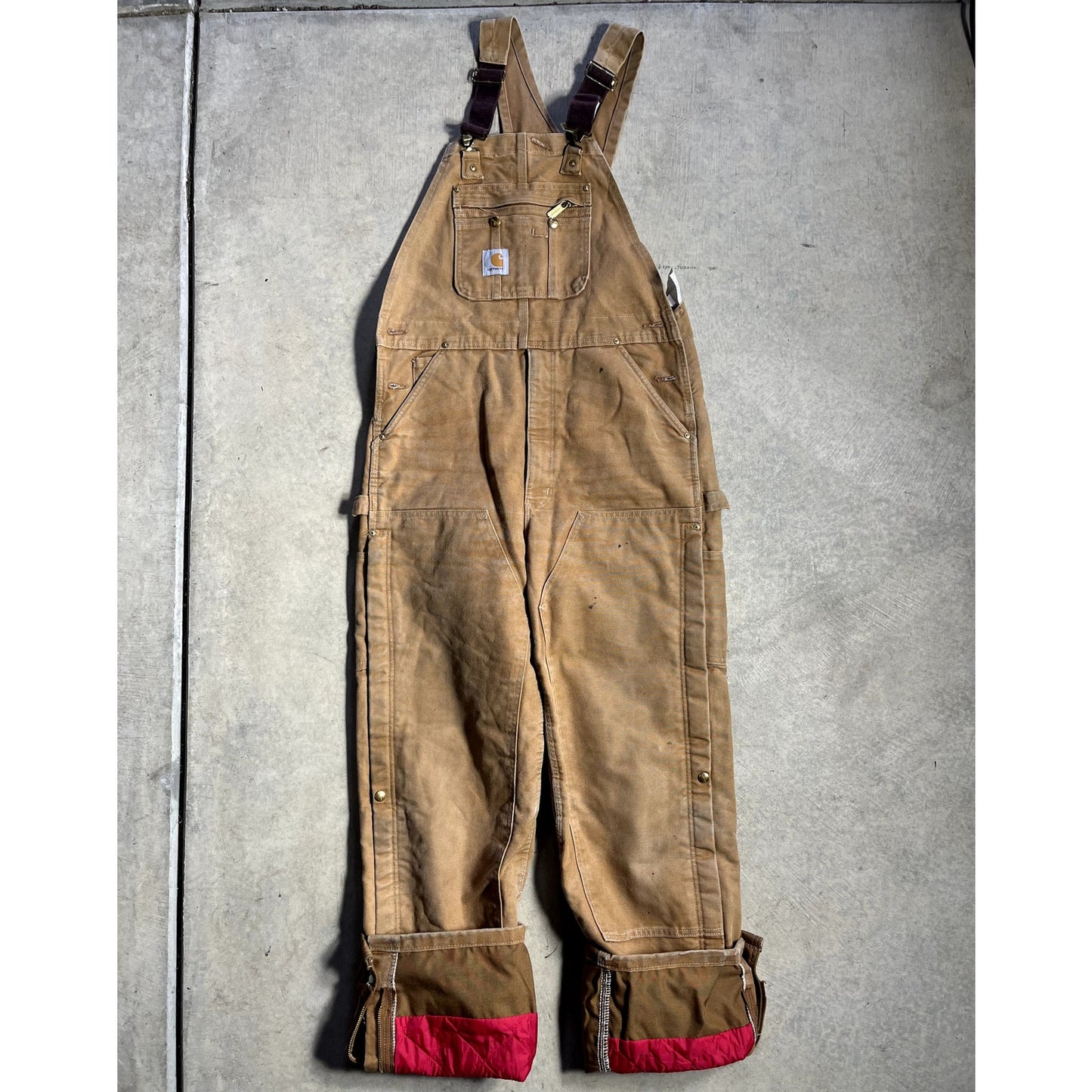 Carhart Insulated Double Knee Overalls Size 44
