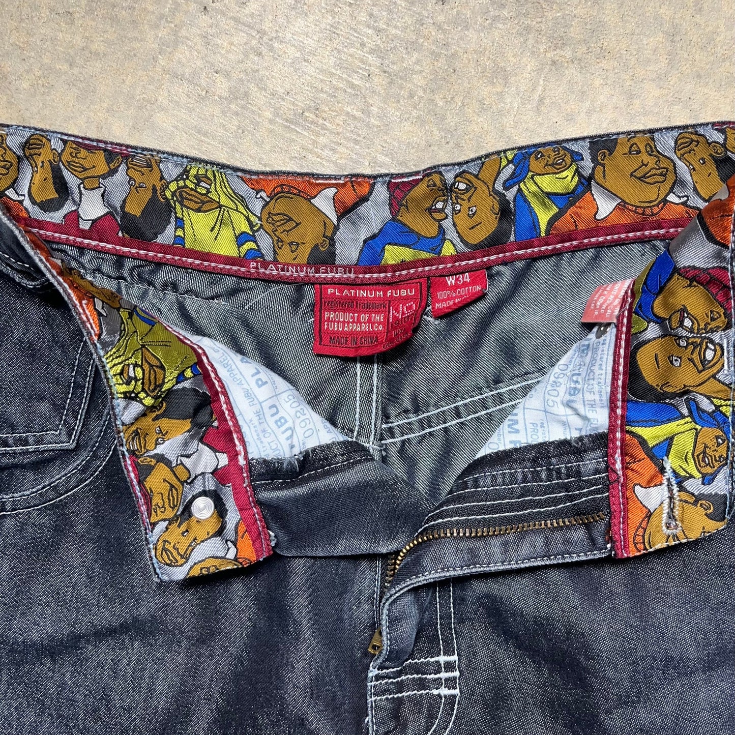 Platinum Fubu Fat Albert Jeans Size 34