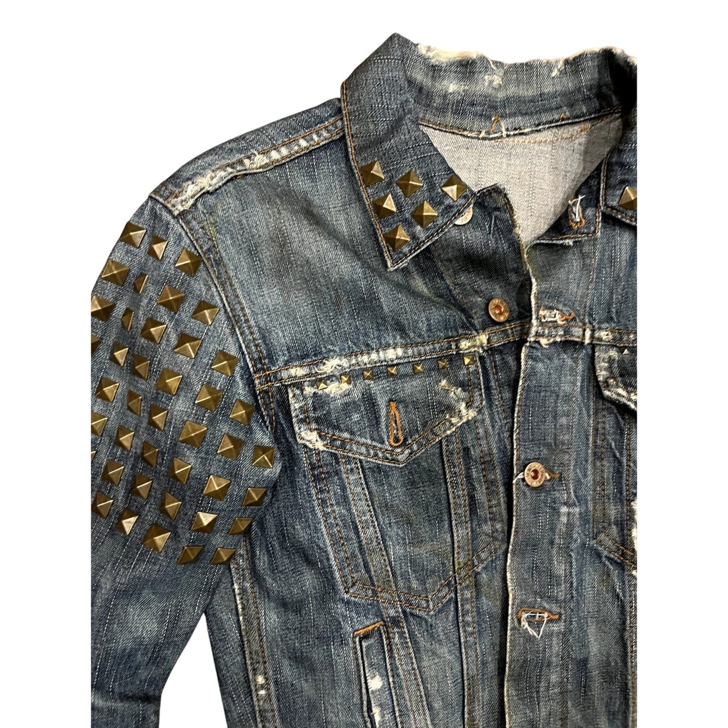 Jacket, Distressed Jeans Jacket Women's Small