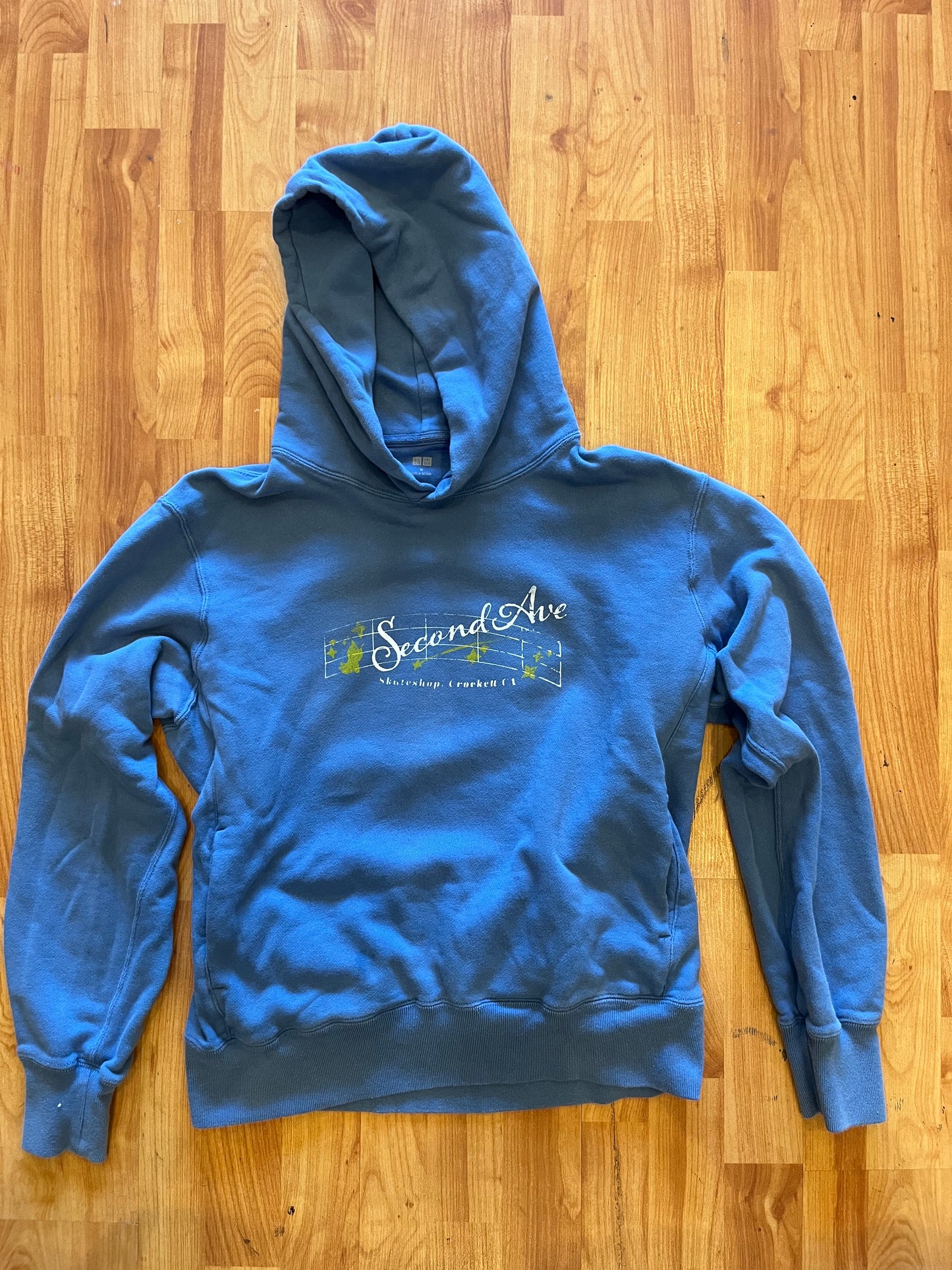 Second Ave Wizard Up-cycled Hoodie Blue Medium