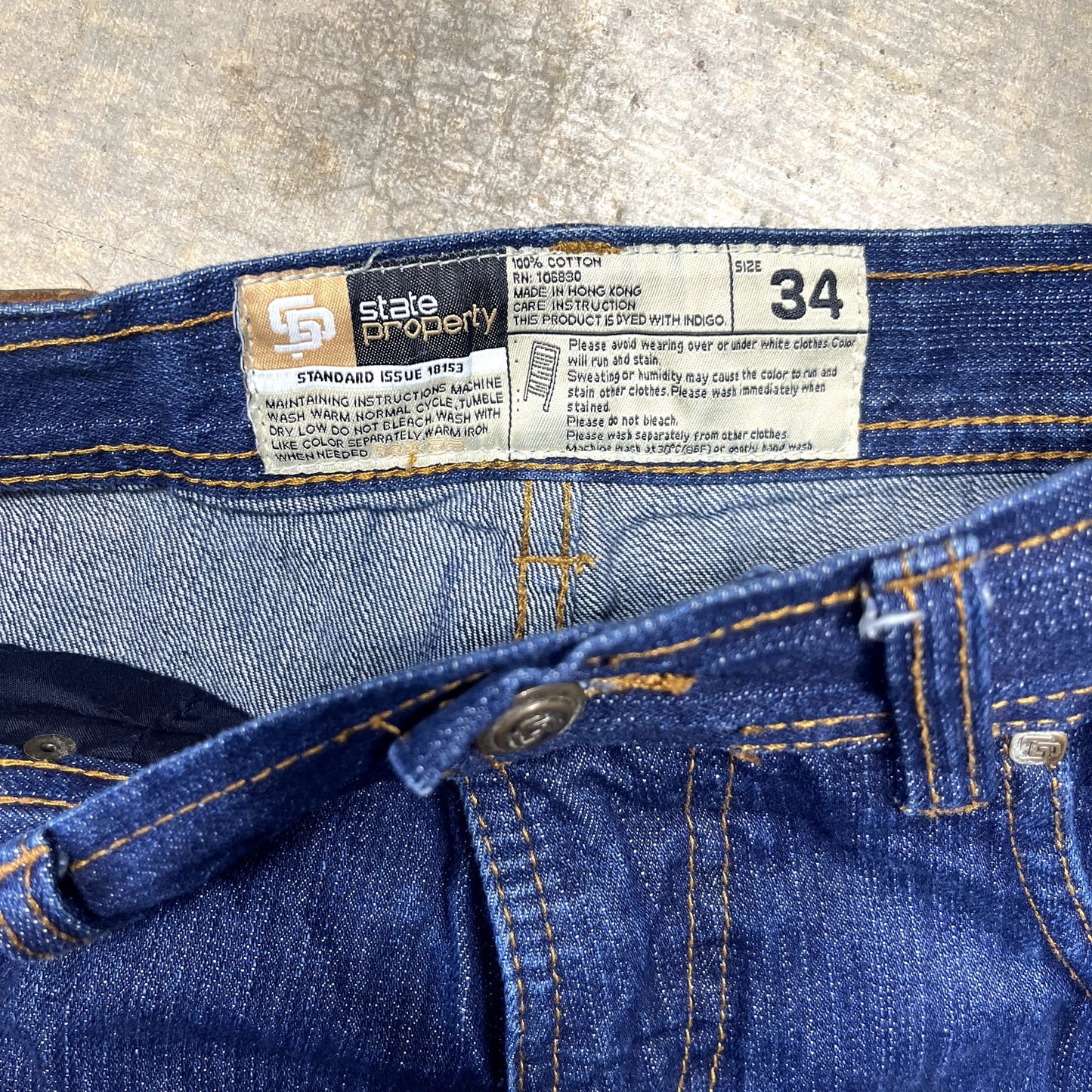 State Property Vintage Baggy Jeans Size 34