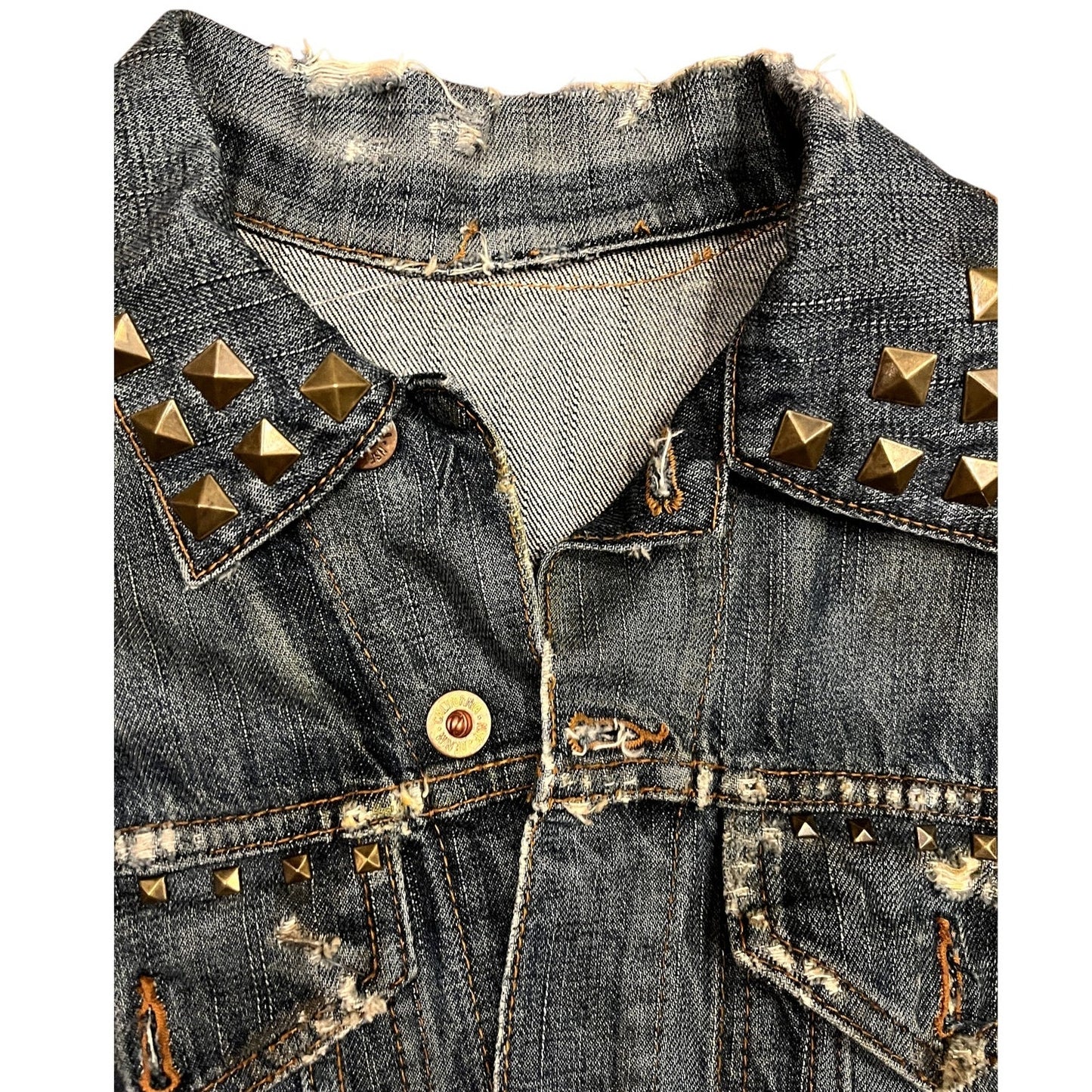 Jacket, Distressed Jeans Jacket Women's Small