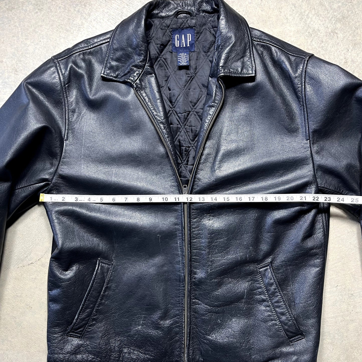 Vintage Gap Leather Jacket Men's Large