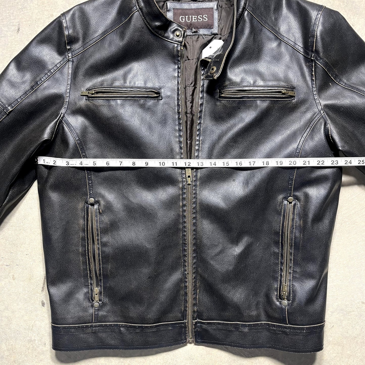 Guess Leather Jacket Men's XL