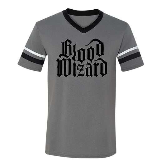 Blood Wizard Strip Sleeve Logo T-Shirt Graphite