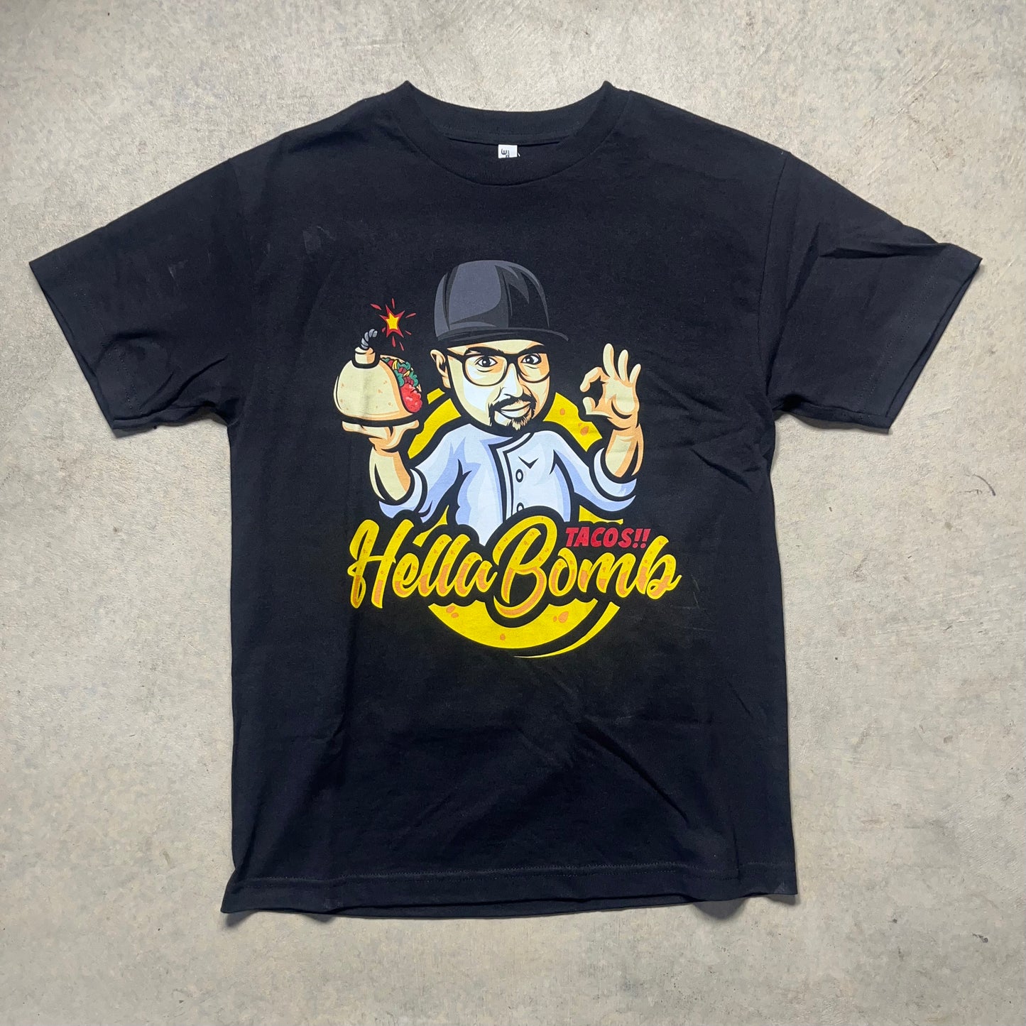Hella Bomb Tacos T-Shirt Medium
