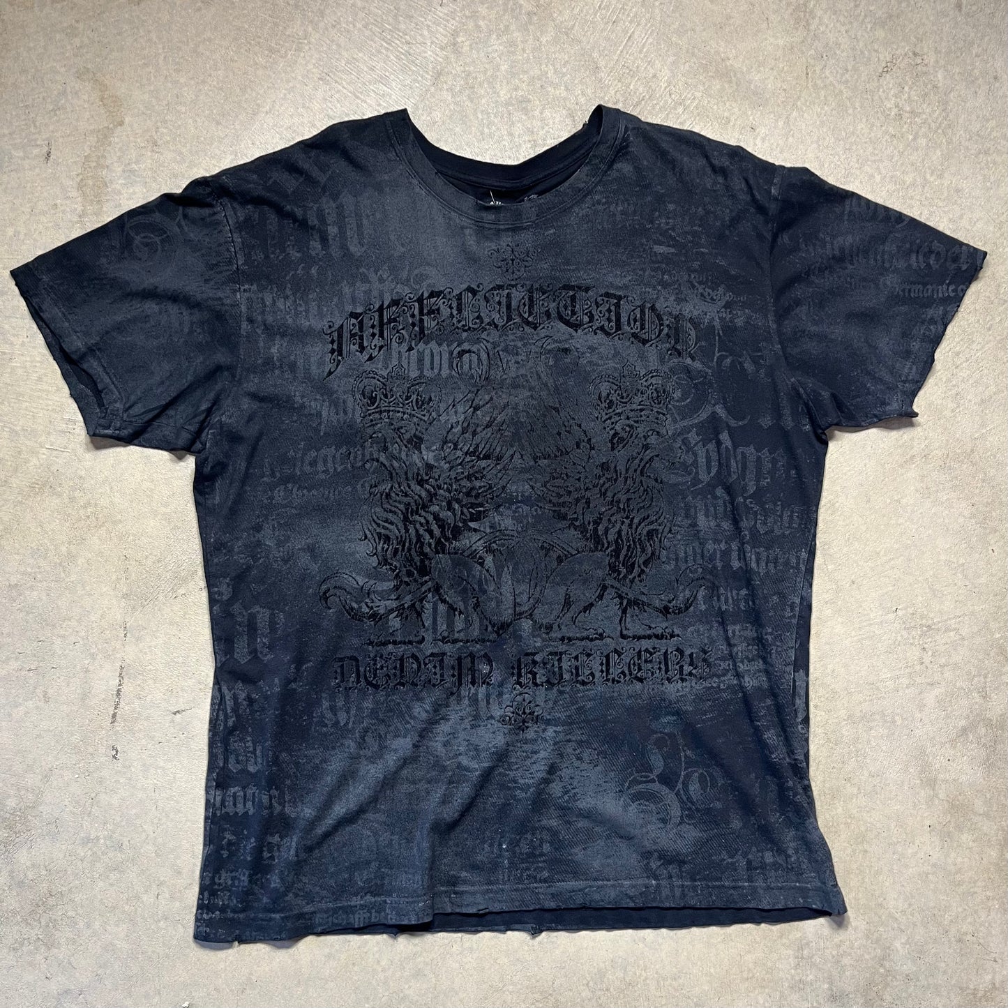 Affliction Black Graphic T-Shirt 2XL