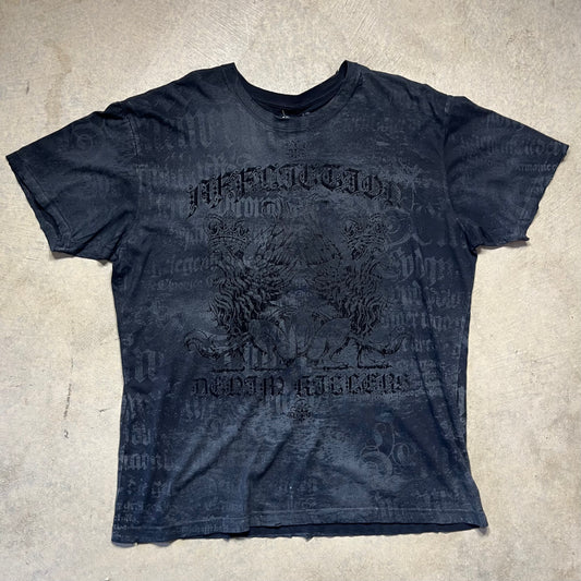 Affliction Black Graphic T-Shirt 2XL