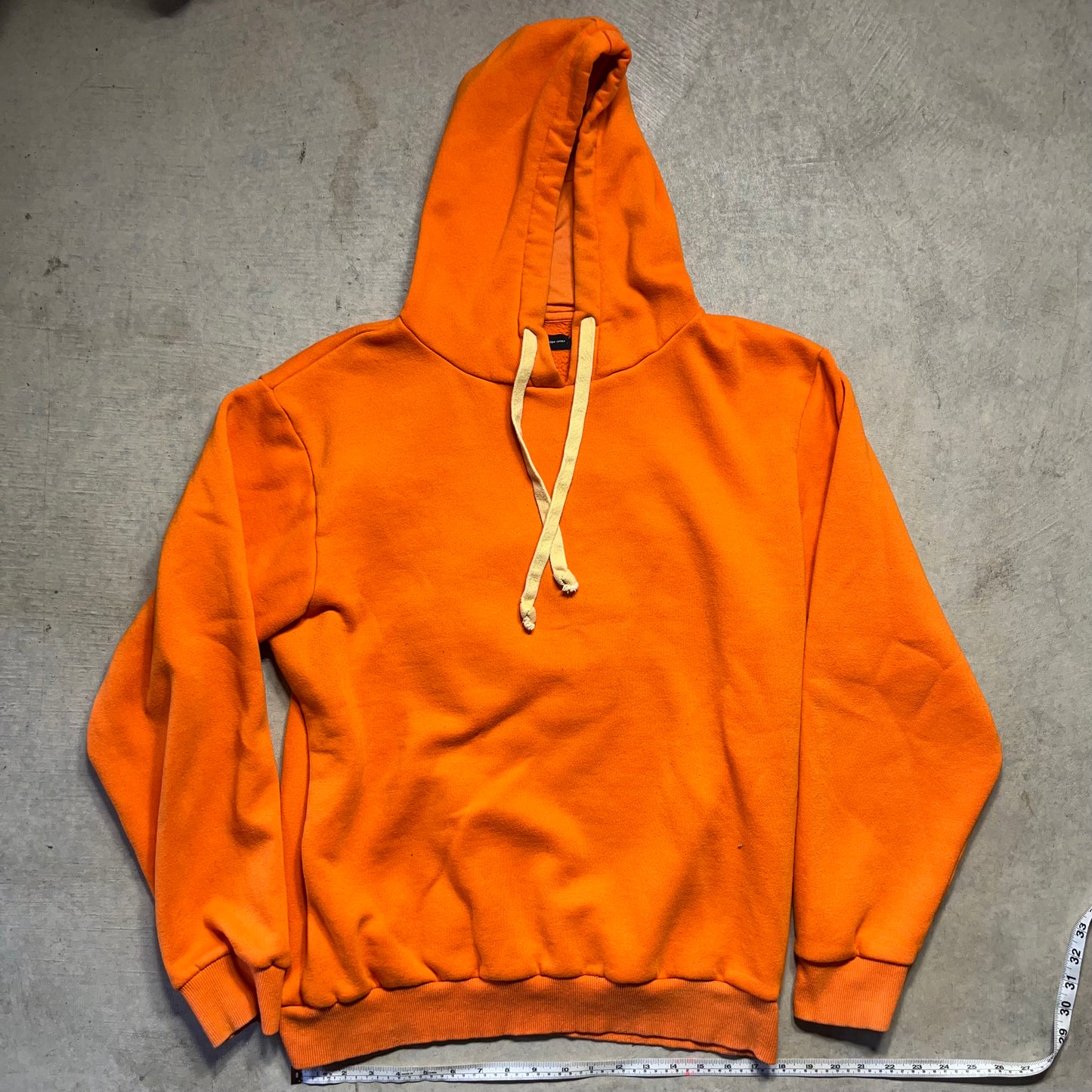 New Regime Embroidered Orange Hooded Sweatshirt Large