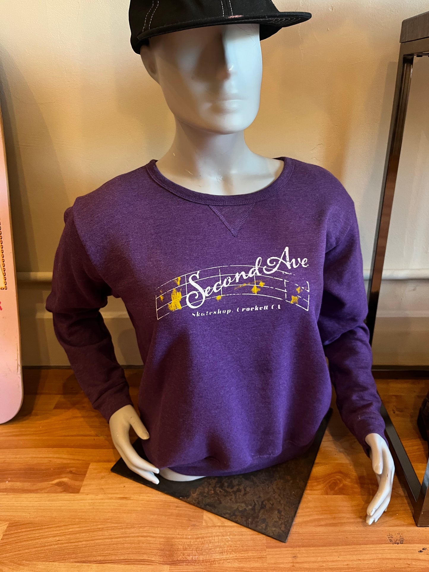 Second Ave Wizard Up-cycled Sweatshirt Purple