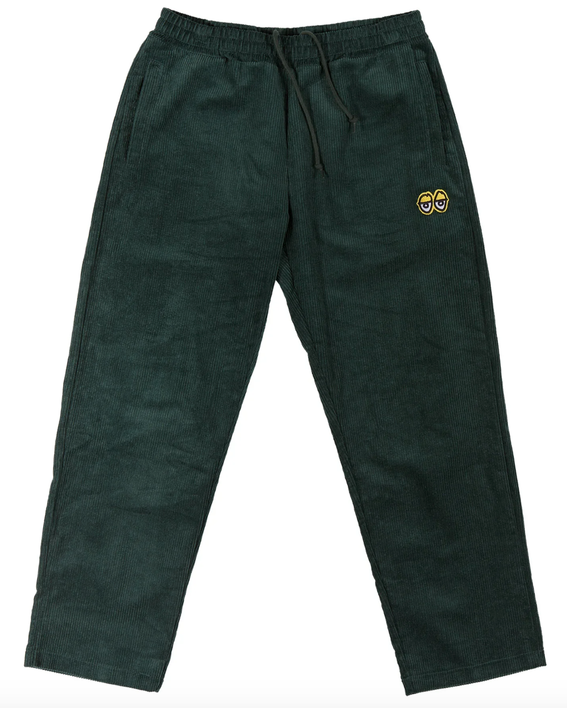 Pants, Krooked Eyes Green Corduroy