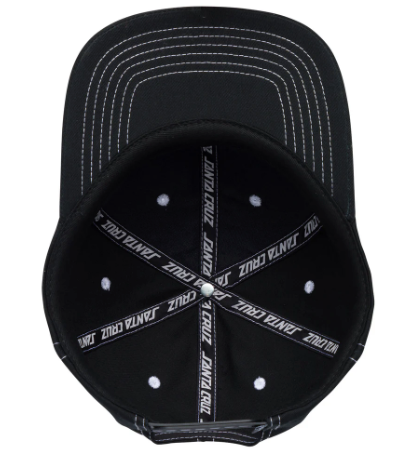 Santa Cruz Travelers Opus Snapback Mid Profile Hat Black