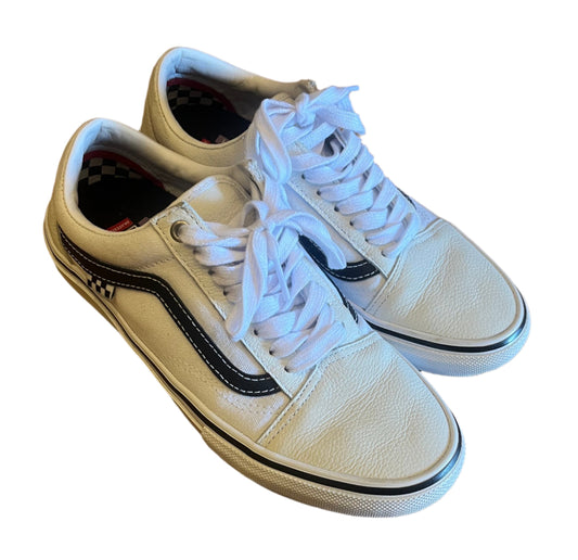 Sneakers, Vans Old Skool White Leather Men's 7