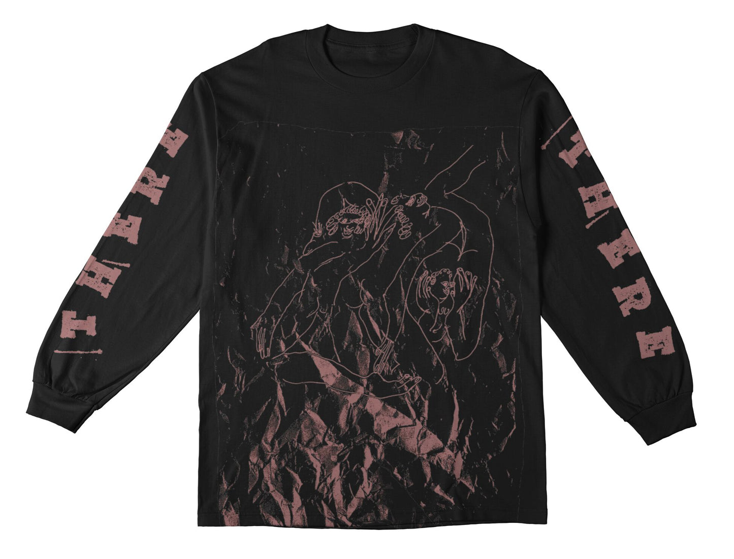 T-Shirt, There Noise Long Sleeve Black and Pink