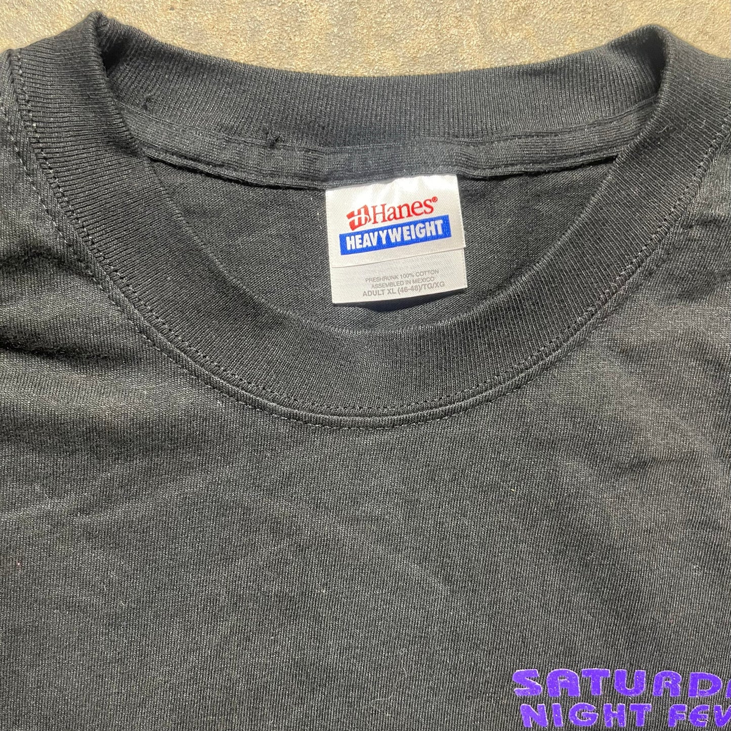 Vintage Saturday Night Fever Local Crew Hanes Heavyweight T-shirt size XL