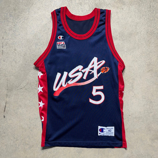 Vintage Grant Hill Team USA Basketball Jersey Size 40