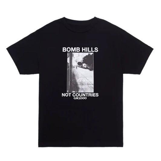 GX1000 BOMB HILLS NOT COUNTRIES TEE - BLACK