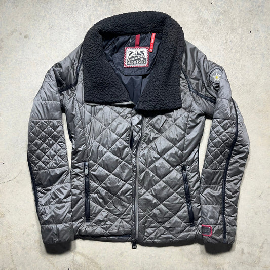 Alp n Rock Adriana Luxe Quilted Fleece Puffer Jacket. Women’s Small
