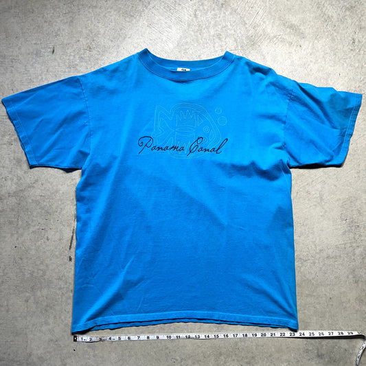 Panama Canal Embroidered T-Shirt Size XL